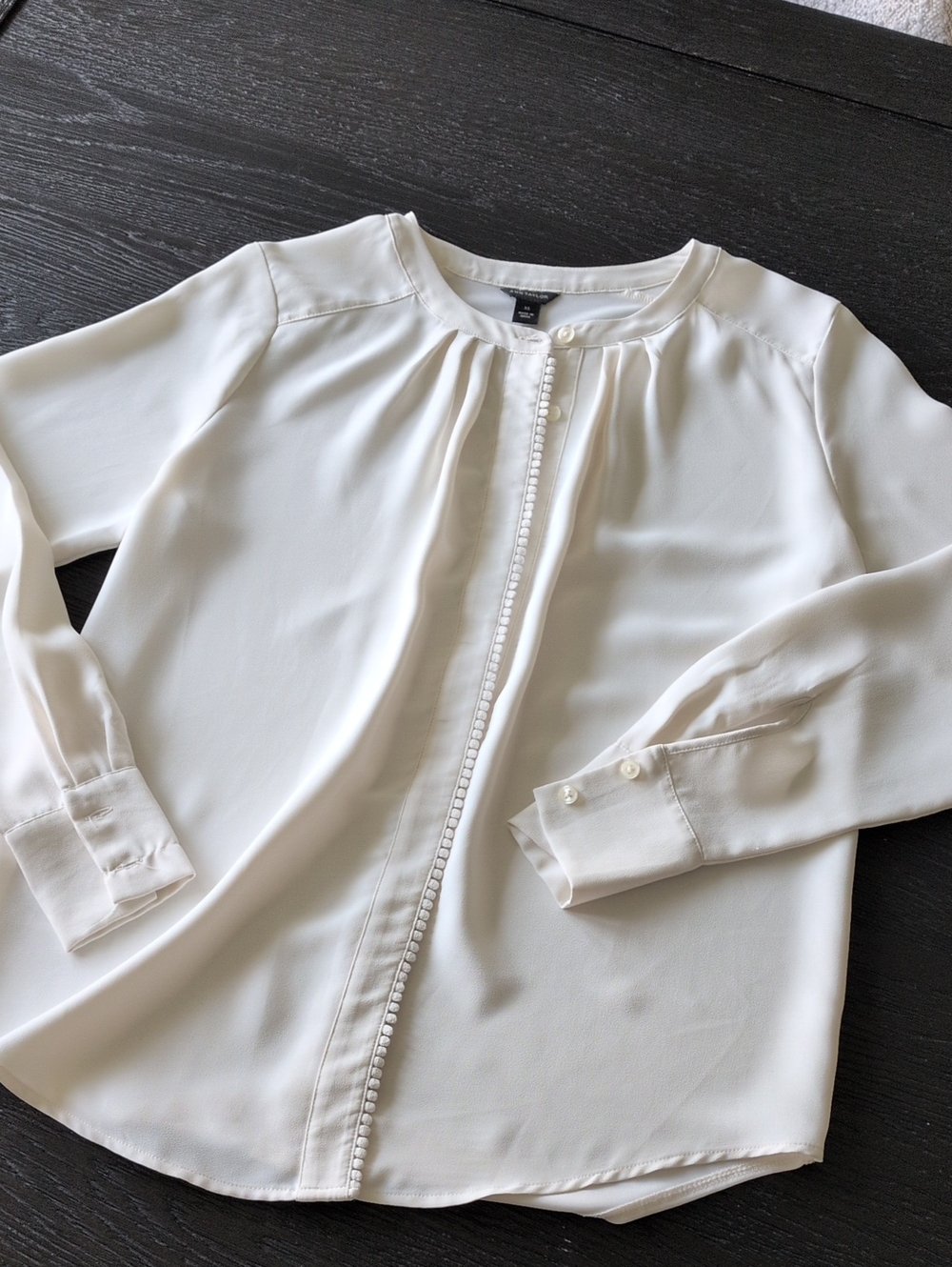 Ann Taylor Cream Blouse, XS